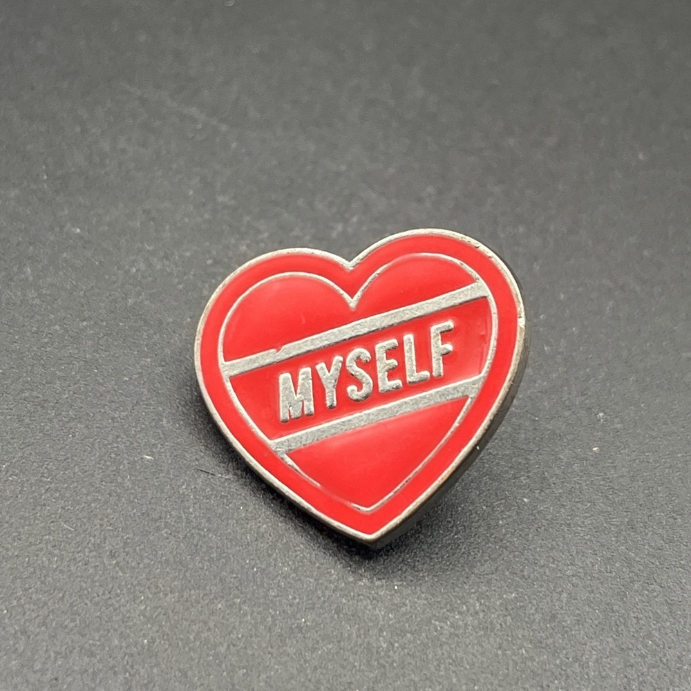 Love Myself Heart Lapel Hat Pin
